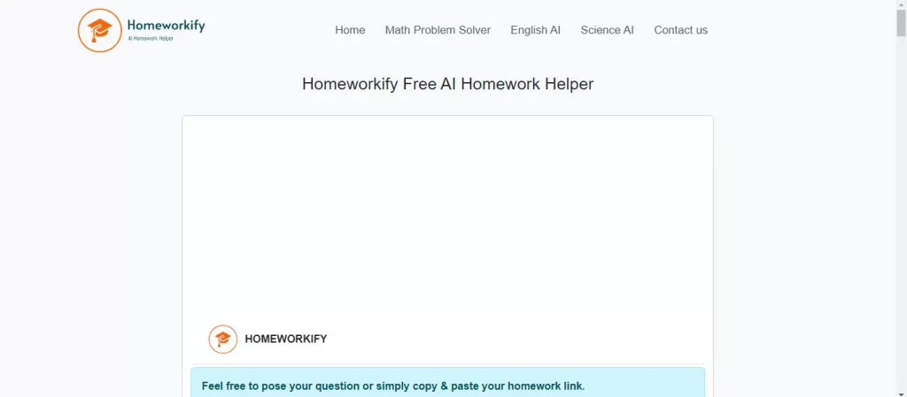 Tired of struggling with homework? Homeworkify is here to make learning easier for you. As a free AI-powered homework assistant