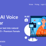 Notevibes text-to-speech interface showcasing realistic AI voice generator with multiple language options.